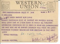[Telegrama] 1946 ago. 21, Santa Bárbara, California [a] Gabriela Mistral