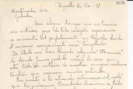[Carta] 1951 dic. 14, Rapallo, [Italia] [a] Gabriela Mistral