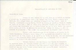 [Carta] 1956 nov. 14, Valparaíso [a] Gabriela Mistral