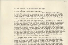 [Carta] 1938 dic. 20, Río de Janeiro, [Brasil] [a] Gabriela [Mistral]
