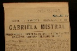 Gabriela Mistral Premio Nobel de Literatura 1945 : a vida e a obra da grande escritora que reside no brasil.
