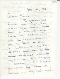 [Carta] 1952 nov. 1, [Estados Unidos] [a] Gabriela Mistral