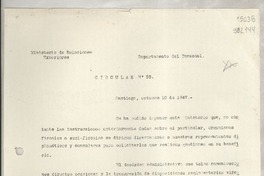 Circular N° 55, 1947 oct. 10, Santiago