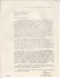[Carta] 1948 dic. 18, México D.F. [a] Gabriela Mistral, Veracruz, [México]