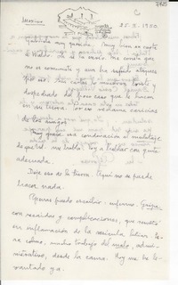 [Carta] 1950 feb. 25, México [a] Gabriela Mistral