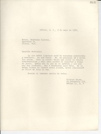 [Carta] 1950 mayo 2, México D. F. [a] Gabriela Mistral, Jalapa, Veracruz
