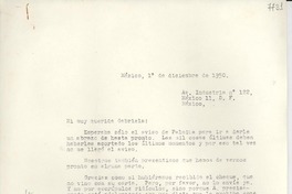 [Carta] 1950 dic. 1, México D. F. [a] Gabriela Mistral
