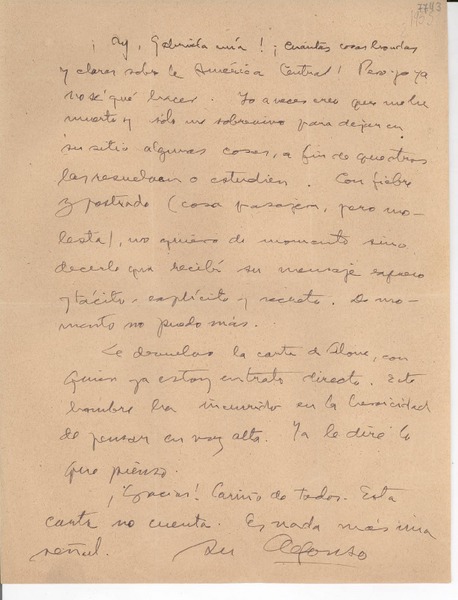 [Carta] [1955, México] [a] Gabriela Mistral