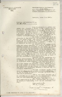 Circular Confidencial N° 3, 1948 mar. 5, Santiago [a] los Consules de Chile en el exterior