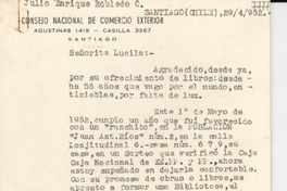 [Carta] 1952 abr. 29, Santiago, Chile [a] Lucila Godoy