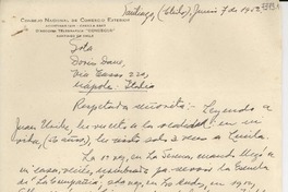 [Carta] 1952 jun. 7, Santiago, Chile [a] Doris Dana, Nápoles, Italia