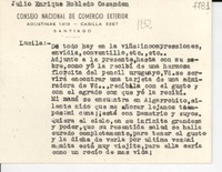 [Carta] [1952, Santiago, Chile] [a] Lucila Godoy Alcayaga