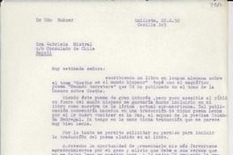 [Carta] 1952 oct. 22, Quillota, [Chile] [a] Gabriela Mistral, Napoli, [Italia]
