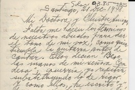 [Carta] 1948 dic. 21, Santiago [a] Gabriela Mistral
