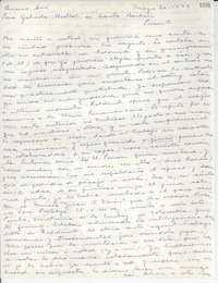 [Carta] 1947 mayo 30, Buenos Aires [a] Gabriela Mistral, Santa Bárbara