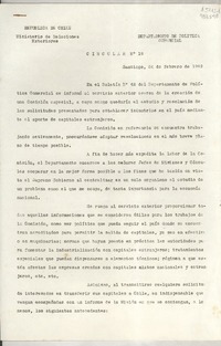 Circular N° 19, 1949 feb. 24, Santiago, [Chile]
