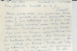 [Carta] 1953 nov. 21, Buenos Aires, [Argentina] [a] Gabriela Mistral, [Nueva York], [EE.UU.]