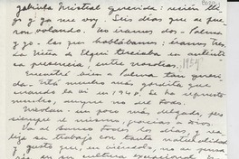 [Carta] [1954?], [Buenos Aires, Argentina] [a] Gabriela Mistral