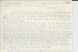 [Carta] 1953 dic. 23, Buenos Aires [a] Gabriela Mistral, Nueva York