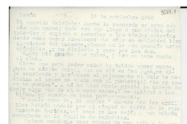 [Carta] 1956 nov. 19, Lanús, [Argentina] [a] Gabriela Mistral