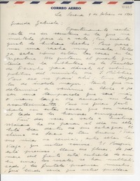 [Carta] 1944 feb. 9, La Serena, [Chile] [a] Gabriela [Mistral]