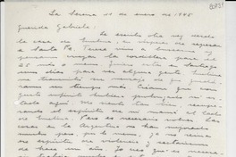[Carta] 1945 ene. 11, La Serena, [Chile] [a] Gabriela Mistral