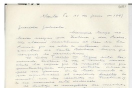 [Carta] 1947 jun. 11, Santa Fe, [Argentina] [a] Gabriela Mistral