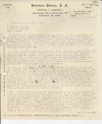 [Carta] 1939 jun. 12, Santiago [a] Gabriela Mistral, Nice, France