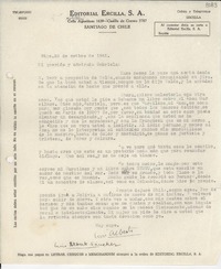 [Carta] 1942 sept. 25, Santiago [a] Gabriela Mistral