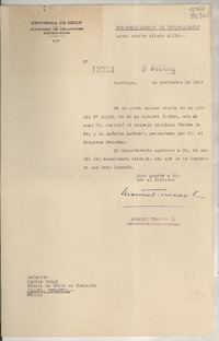 [Memorandum] N° 12353, 1949 dic. 2, Santiago [a] Señorita Lucila Godoy, Consul de Chile en comisión, Jalapa, Veracruz, México