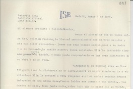 [Carta] 1956 mar. 7, Madrid [a] Gabriela Mistral, Long Island