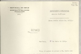 [Memorandum] N° 02863, 1949 mar. 21, Santiago, [Chile] [al] Señor Cónsul de Chile, Veracruz, [México]