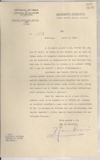 [Memorandum] N° 06471, 1950 jun. 27, Santiago [a] Doña Gabriela Mistral, Consul de Chile, Veracruz