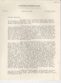 [Carta] 1950 abr. 18, Los Angeles, California, [EE.UU.] [a] Gabriela [Mistral]