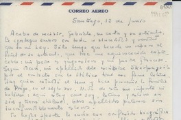 [Carta] 1941 jun. 12, Santiago [a] Gabriela Mistral