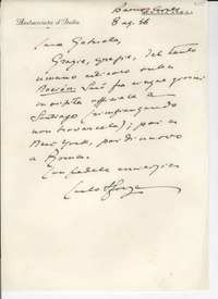 [Carta] 1946 ago. 8, Buenos Aires, [Argentina] [a] [Gabriela Mistral]