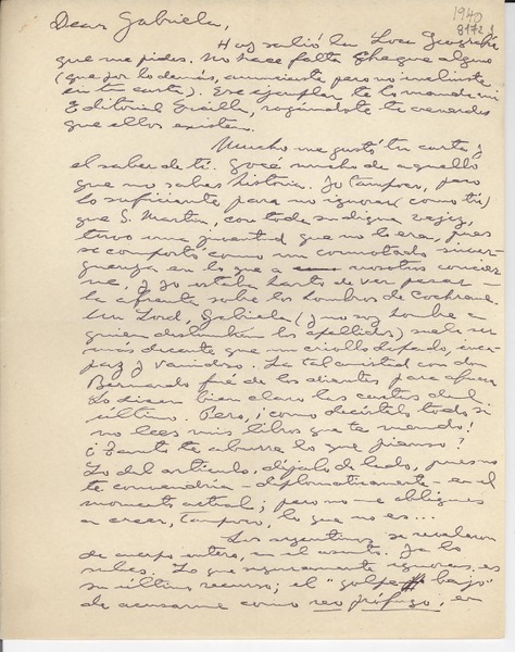 [Carta] [1942] [a] Gabriela Mistral