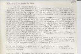 [Carta] 1946 jun. 27, Santiago [a] Gabriela Mistral