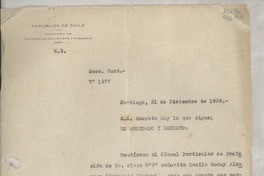[Memorandum] Secc. Cont. N° 1677, 1938 dic. 21, Santiago, [Chile]