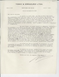 [Carta] 1948 sept. 14, Santiago, Chile [a] Gabriela [Mistral]