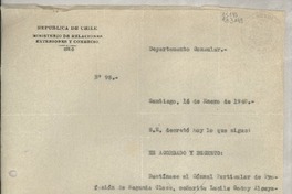 [Memorandum] N° 95, 1940 ene. 16, Santiago, [Chile]