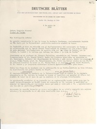 [Carta] 1949 ene. 4, [Santiago] [a] Gabriela Mistral, Ciudad de México