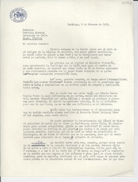 [Carta] 1953 feb. 6, Santiago, [Chile] [a] Gabriela Mistral, Miami, Florida, [EE.UU.]