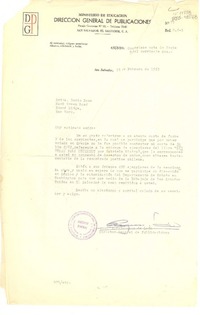 [Carta] 1963 feb. 18, San Salvador, [El Salvador] [a] Doris Dana, Pound Ridge, New York, [Estados Unidos].
