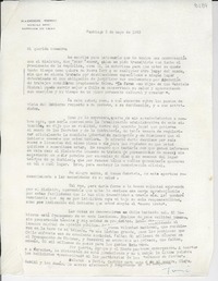 [Carta] 1953 mayo 3, Santiago, [Chile] [a] [Gabriela Mistral]