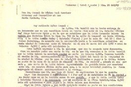 [Carta] 1949, dic. 20, Hotel Mocambo, Veracruz, [México] [a] Paul G. Sweetser, Santa Barbara, Cal. [Estados Unidos]