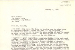 [Carta] 1950 jan. 7, [Estados Unidos] [a] Whit Burnett, Long Island, N.Y., [Estados Unidos]