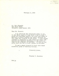 [Carta] 1950 feb. 8, [Estados Unidos] [a] Whit Burnett, Long Island, N.Y., [Estados Unidos]