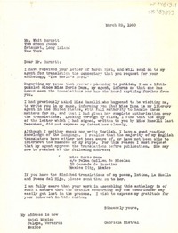 [Carta] 1950 mar. 29, Hotel México, Jalapa, Veracruz, México [a] Whit Burnett, Long Island, New York, [Estados Unidos]