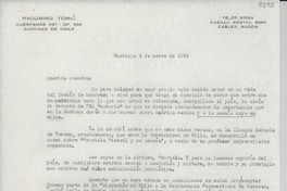 [Carta] 1954 mar. 4, Santiago, [Chile] [a] [Gabriela Mistral]